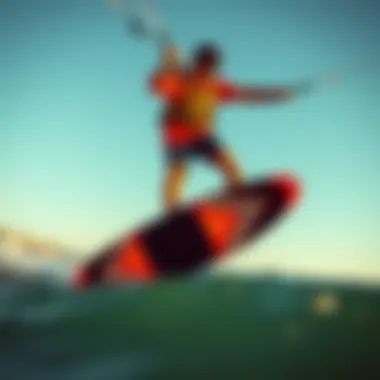 Kiteboarder mastering techniques on a non-electric hydrofoil