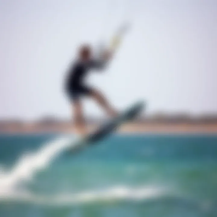 Rider mastering tricks on a hydrofoil board