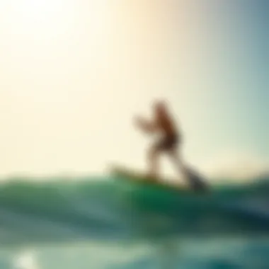 Rider performing advanced techniques on a hydrofoil paddle board