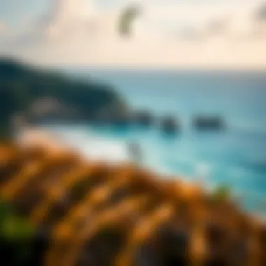 A stunning kitesurfing location with vibrant waters