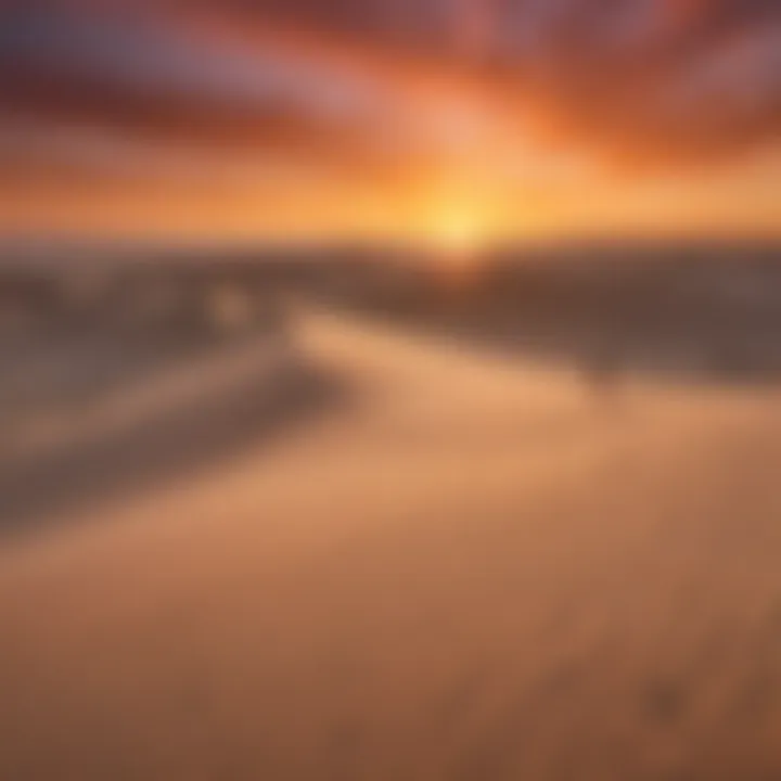 Sunset over Jericoacoara's dunes, providing a breathtaking backdrop for kiteboarding enthusiasts