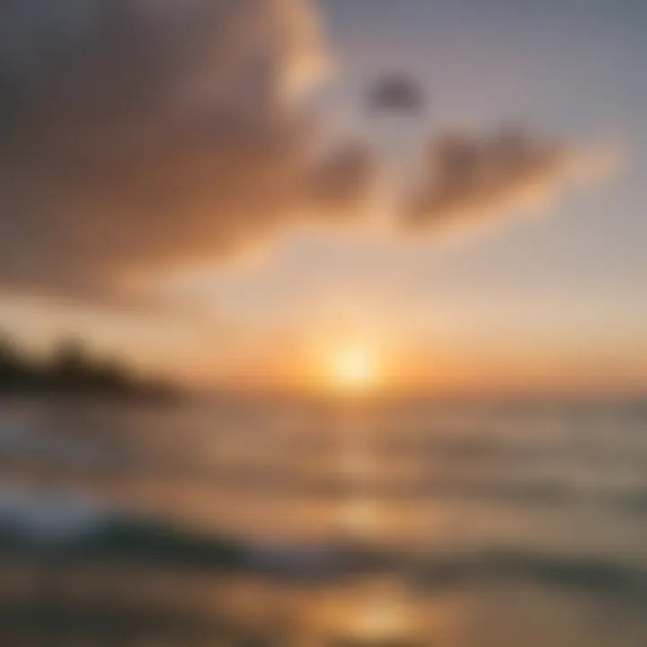 Scenic view of Key Biscayne's coastline during sunset