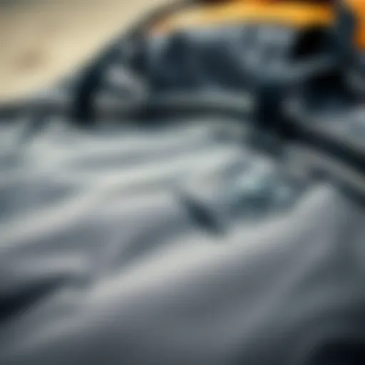 Close-up view of a durable kite bag showcasing its sturdy material
