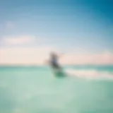 Kite surfing over crystal clear waters in the Florida Keys