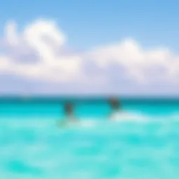 A breathtaking view of kiteboarders gliding over the turquoise waters of Turks and Caicos