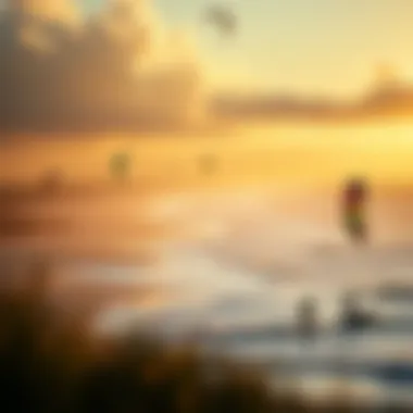 St. George Island's Coastline and Kite Surfers A stunning view of St. George Island's coastline with kite surfers