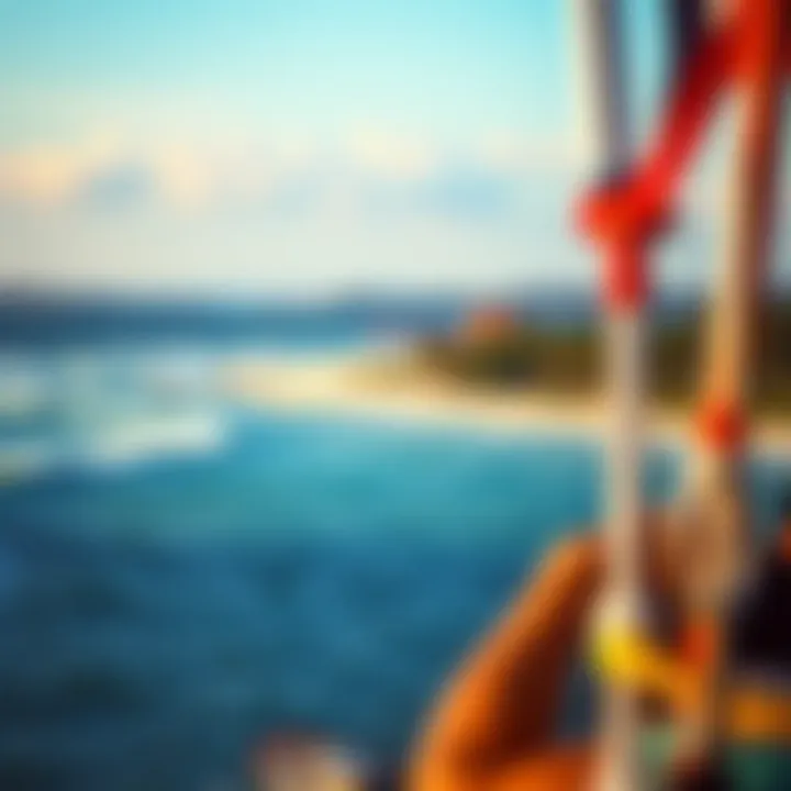 Top Kite Surfing Destination A scenic view of a popular kite surfing destination with clear waters