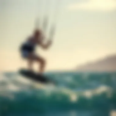 Kitesurfer enjoying ideal conditions