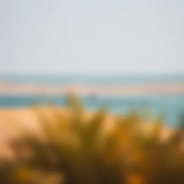 Desert Landscape and Lagoon View Scenic desert landscape framed by the lagoon