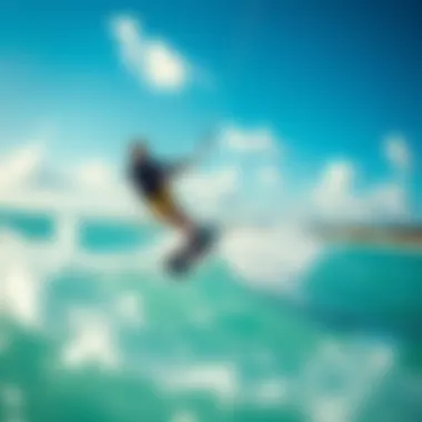 Kitesurfing action in Aruba's vibrant waters