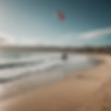 Local kiteboarding community gathering at the beach