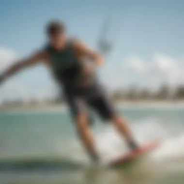 A group of kiteboarders sharing experiences and techniques on the beach