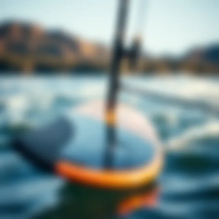 A close-up of a mini hydrofoil showcasing its sleek design and materials.