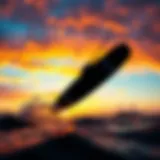 A stunning view of a Nobile kiteboard in action against a vibrant sunset backdrop
