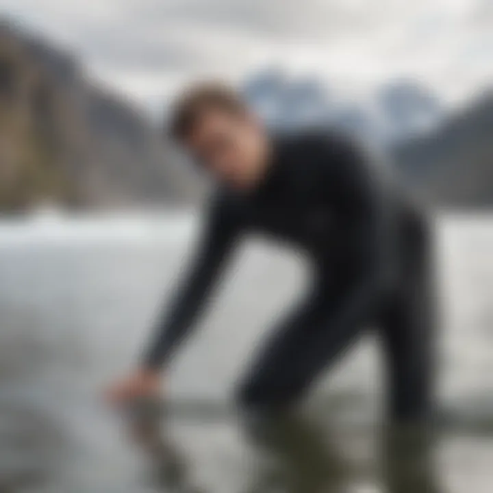 Close-up of Patagonia wetsuit material