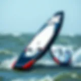 Detailed view of pocket foil board design showcasing its unique shape and features