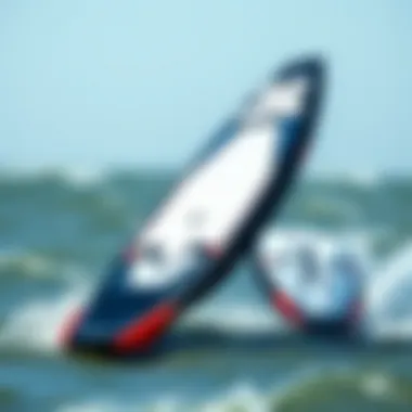 Detailed view of pocket foil board design showcasing its unique shape and features