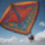 A close-up view of a pop up kite showcasing its intricate design and material texture