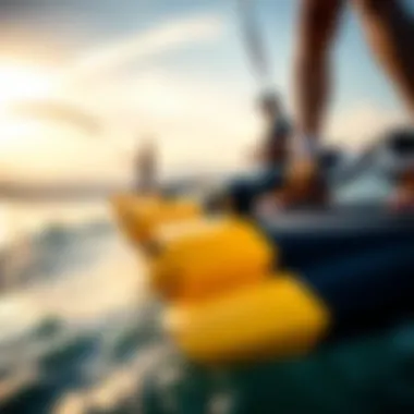 Innovative Design: Features of the Powered Wave Board Close-up of the innovative design features of a powered wave board