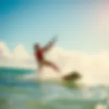 Vibrant kiteboarding scene in San Carlos