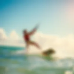 Vibrant kiteboarding scene in San Carlos