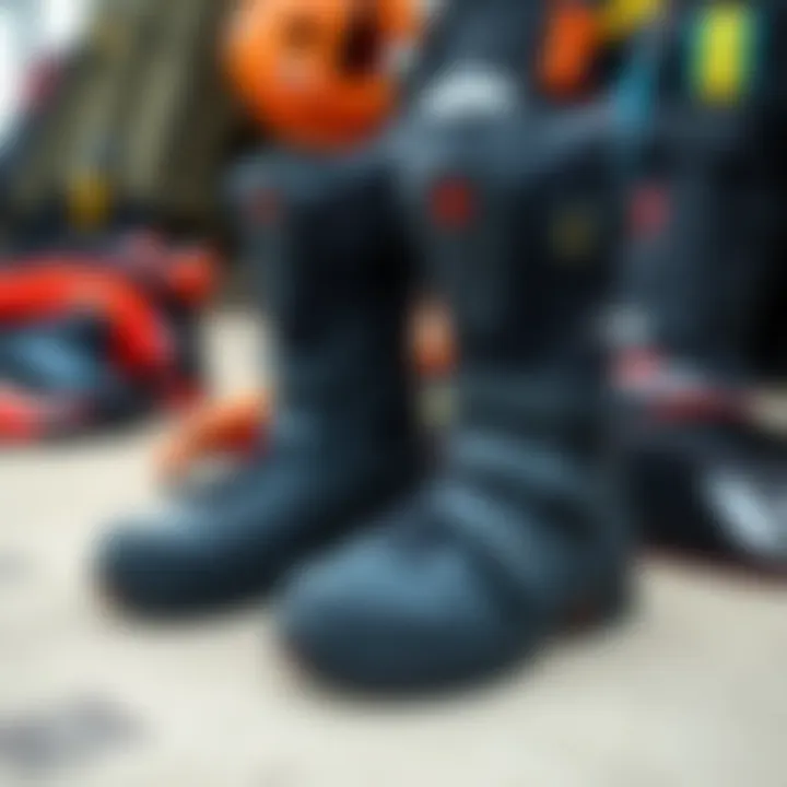 Kiteboarding setup displaying the Solite 8mm boots with gear