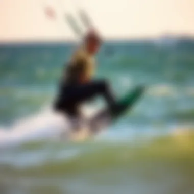 Kiteboarder wearing Solite 8mm boots during a ride