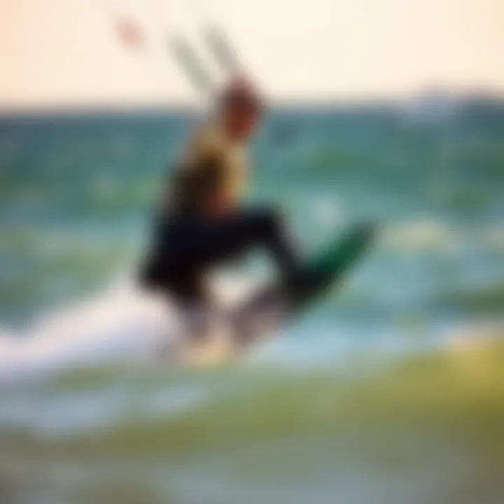 Kiteboarder wearing Solite 8mm boots during a ride