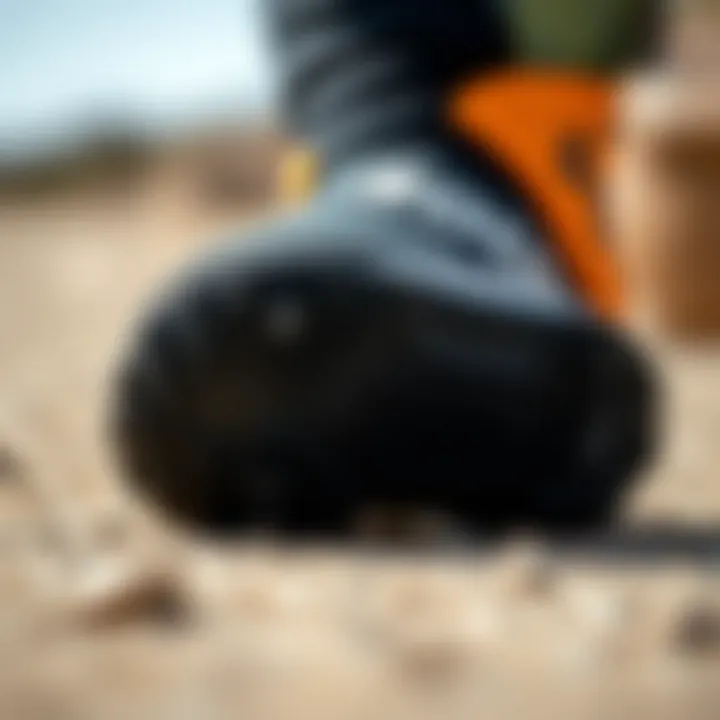 Close-up of the sole texture of Solite 8mm boots