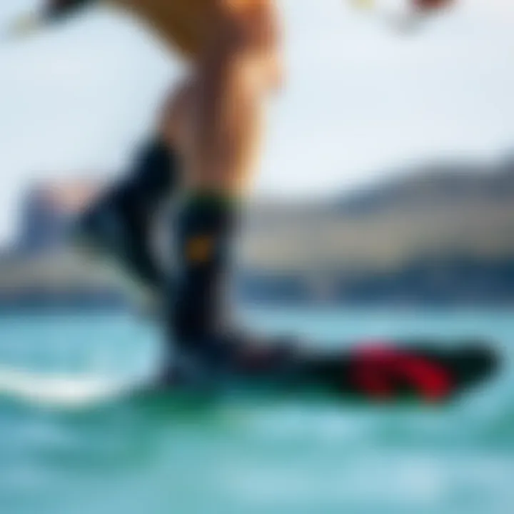 Enhancing Performance on the Water Kiteboarder testing Solite Custom Pro boots on the water