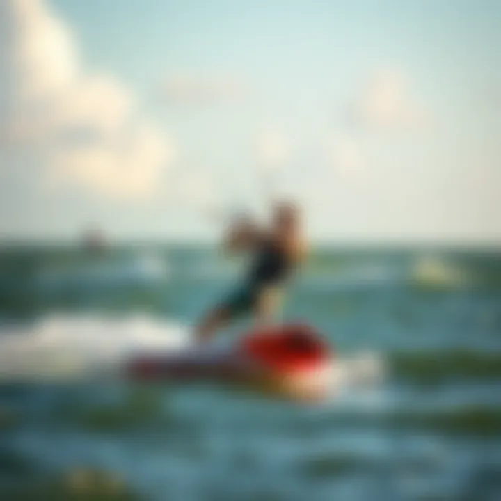 Kiteboarding with Superior Sound Kiteboarder enjoying music while riding the waves