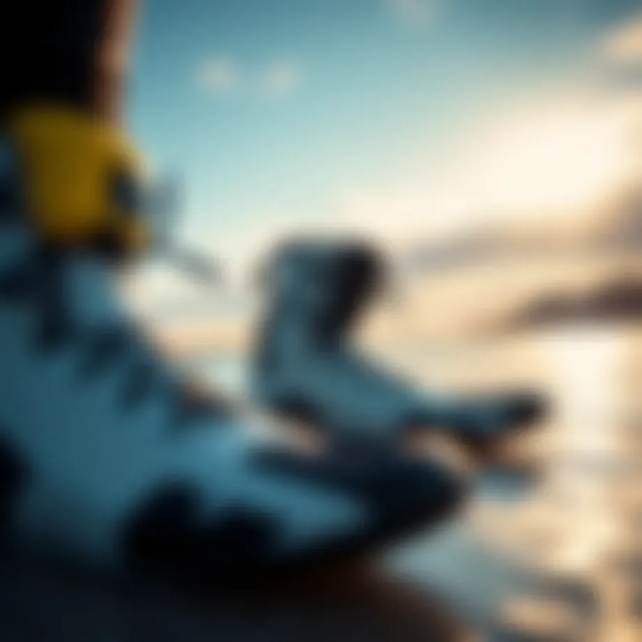 Split toe boot design showcasing unique features