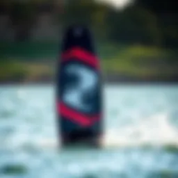 Elegant design of a Starboard kiteboarding board on the water