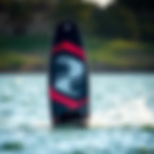 Elegant design of a Starboard kiteboarding board on the water