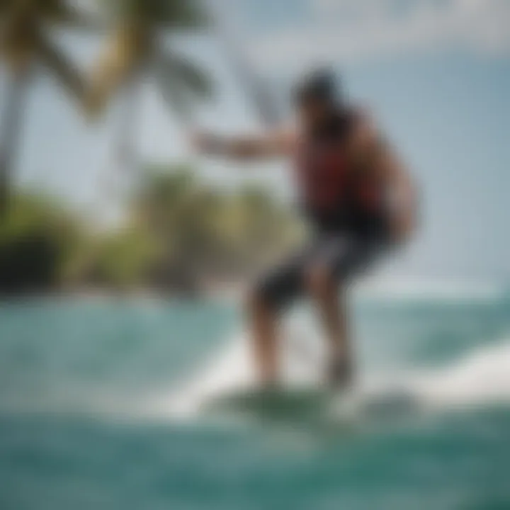 Kiteboarding enthusiasts enjoying the waves in Cabarete