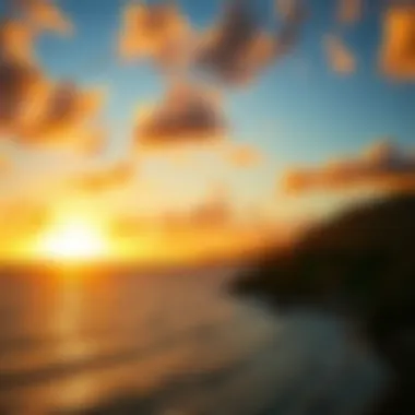 Sunset view of Taveuni's coastline