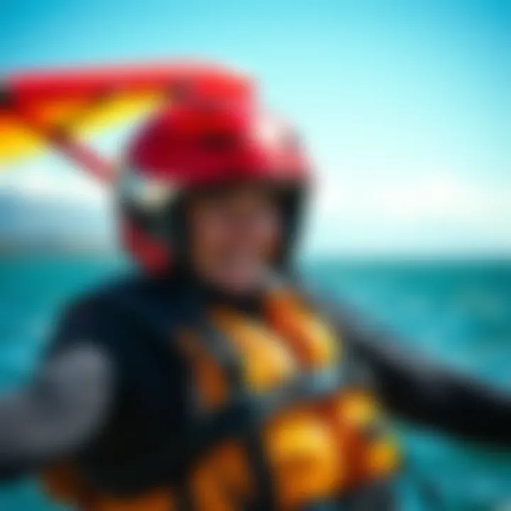 Safety gear for wing foiling including helmet and life jacket