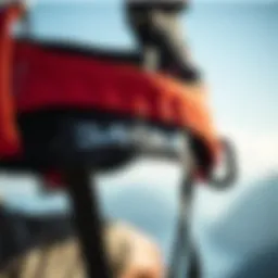 Close-up view of Dakine kitesurfing harness showcasing its intricate stitching and material quality