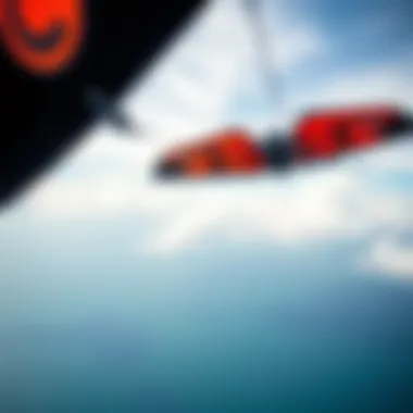 Dynamic View of Slingshot Kite A dynamic view of a Slingshot kite soaring in the sky