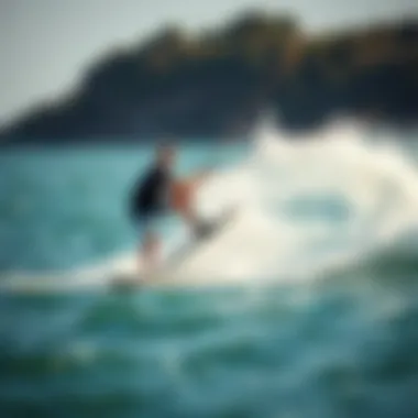 E-foil in action over water