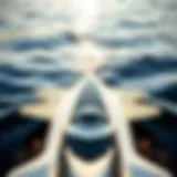 A sleek efoil cutting through serene waters