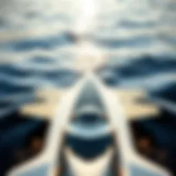 A sleek efoil cutting through serene waters