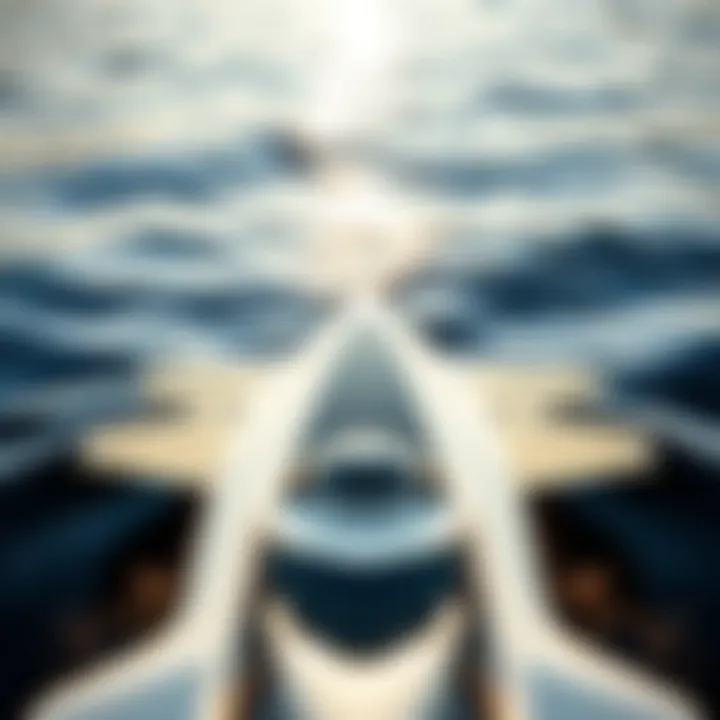 The Elegance of Efoil Design A sleek efoil cutting through serene waters
