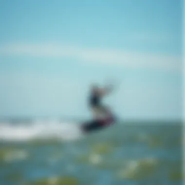 A kiteboarder skillfully maneuvering a hydro foil kite over water, demonstrating its agility