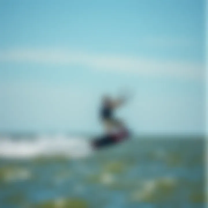 A kiteboarder skillfully maneuvering a hydro foil kite over water, demonstrating its agility