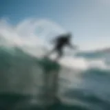 Hydro foil cutting through waves