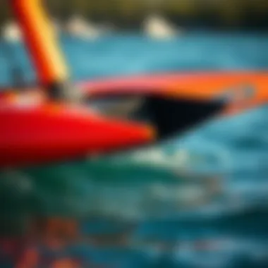 Detailed View of Hydrofoil Design Close-up of hydrofoil design and construction