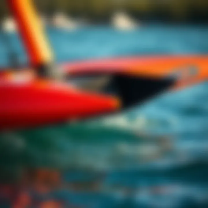 Detailed View of Hydrofoil Design Close-up of hydrofoil design and construction