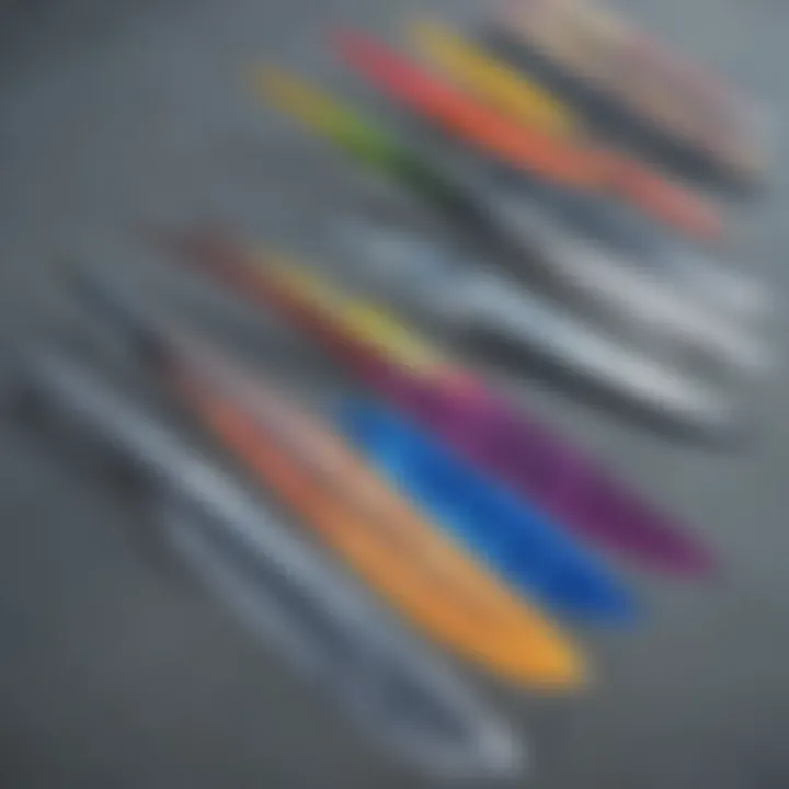 The various types of one wing foils displayed, illustrating the diversity and customization available for enthusiasts.