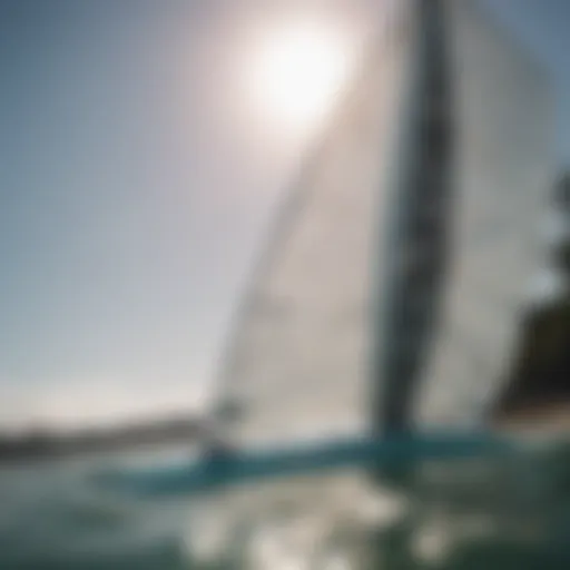 Close-up of a quad fin kiteboard showing intricate fin design